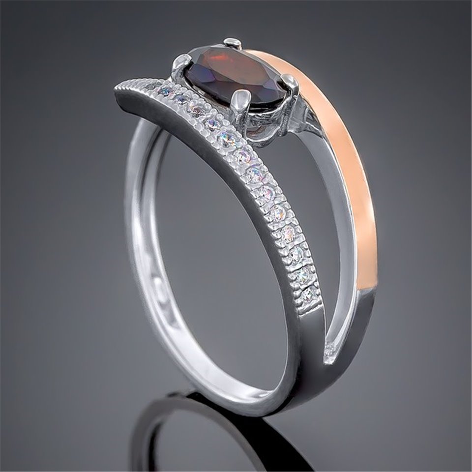 Перстень 496 гранат Rh Timofeev