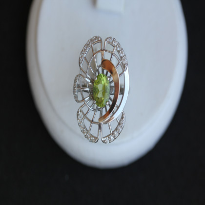 Перстень 339 хризоліт Rh Timofeev