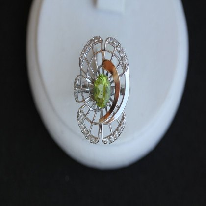 Перстень 339 хризоліт Rh Timofeev