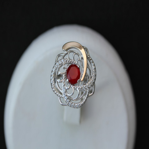 Перстень 349 альпініт червоний Rh Timofeev