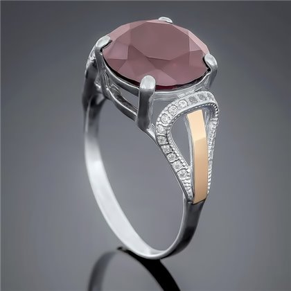 Перстень 489 цирконій червоний Rh Timofeev 2