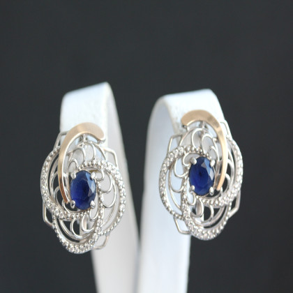 Сережки 349 альпініт синій Rh Timofeev