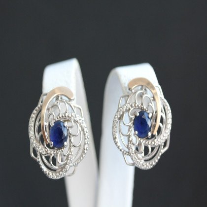 Сережки 349 альпініт синій Rh Timofeev