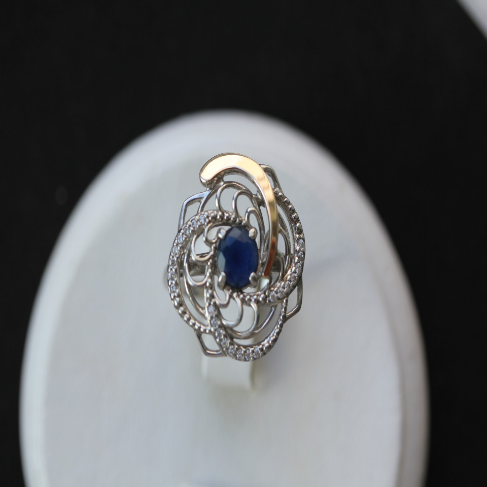 Перстень 349 альпініт синій Rh Timofeev