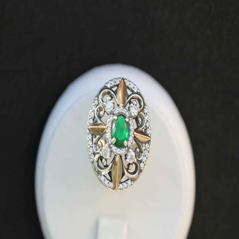 Перстень 366 альпініт зелений Timofeev