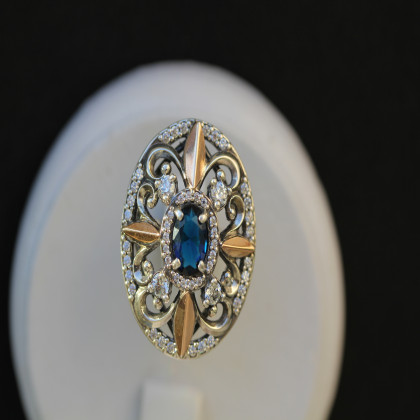 Перстень 366 альпініт синій Timofeev