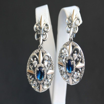 Сережки 366 альпініт синій Timofeev