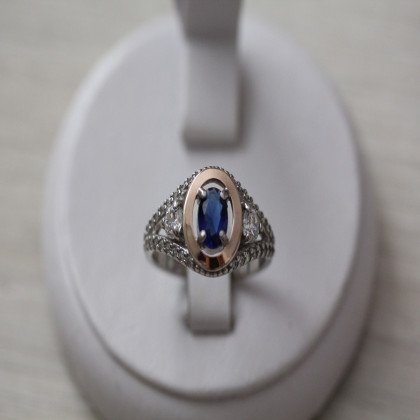 Перстень 373 альпініт синій Rh Timofeev