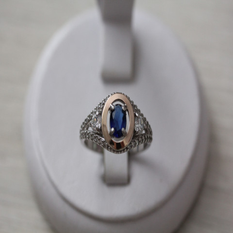 Перстень 373 альпініт синій Rh Timofeev