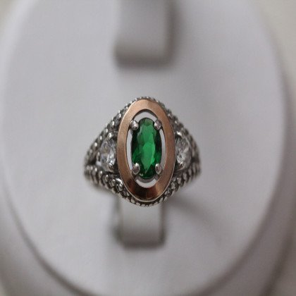 Перстень 373 альпініт зелений Rh Timofeev