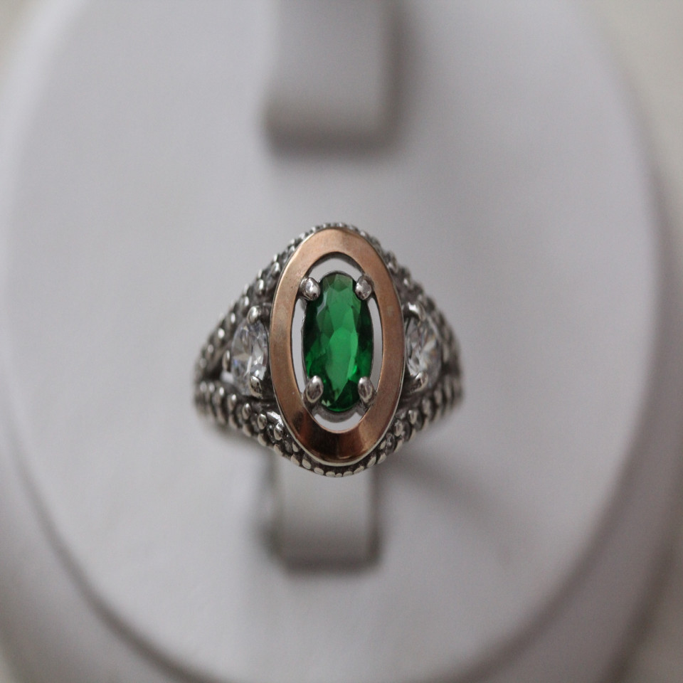 Перстень 373 альпініт зелений Rh Timofeev