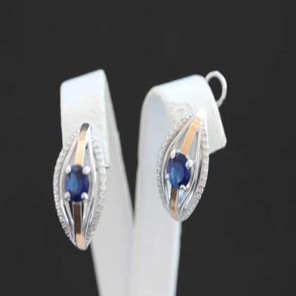 Сережки 377 альпініт синій Rh Timofeev