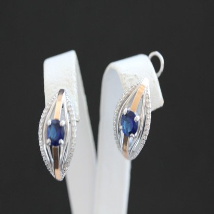 Сережки 377 альпініт синій Rh Timofeev