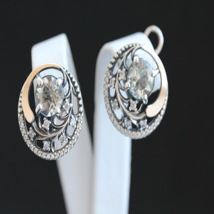 Сережки 378 аметист зелений Timofeev