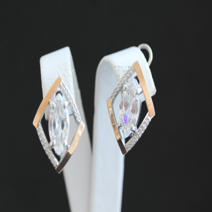 Сережки 379 цирконій білий Timofeev