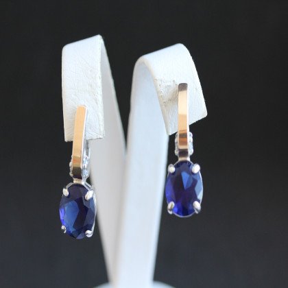 Сережки 384 альпініт синій Rh Timofeev