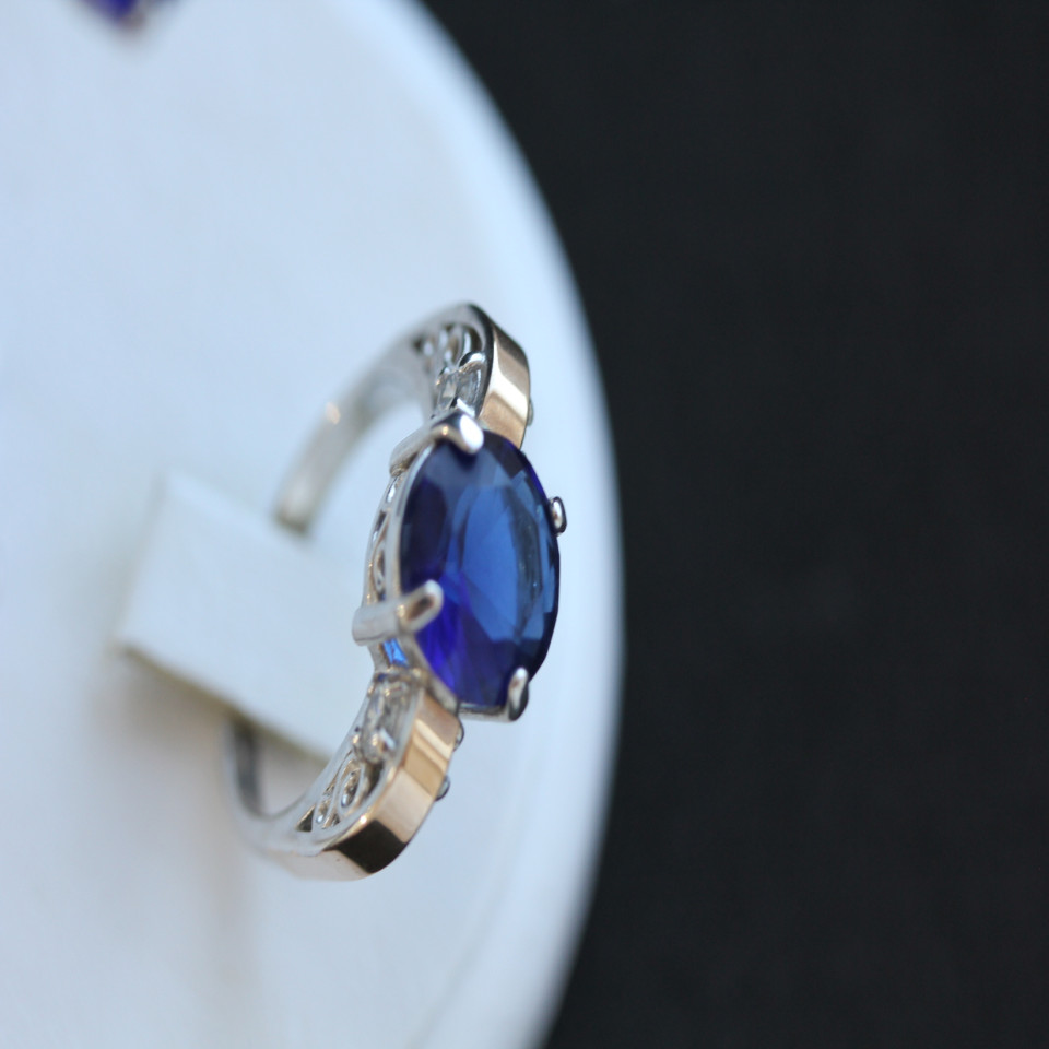 Перстень 384 альпініт синій Rh Timofeev