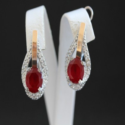 Сережки 385 альпініт червоний Rh Timofeev