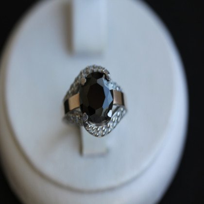 Перстень 385 цирконій чорний Rh Timofeev