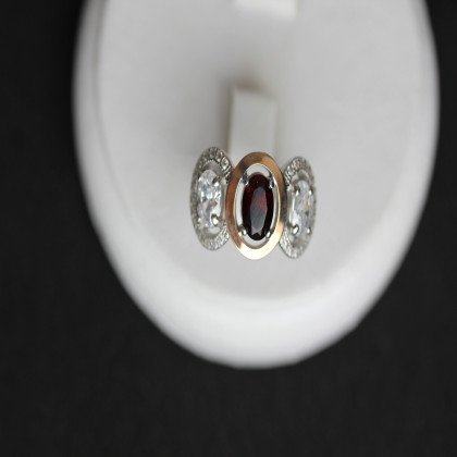 Перстень 393 гранат Rh Timofeev