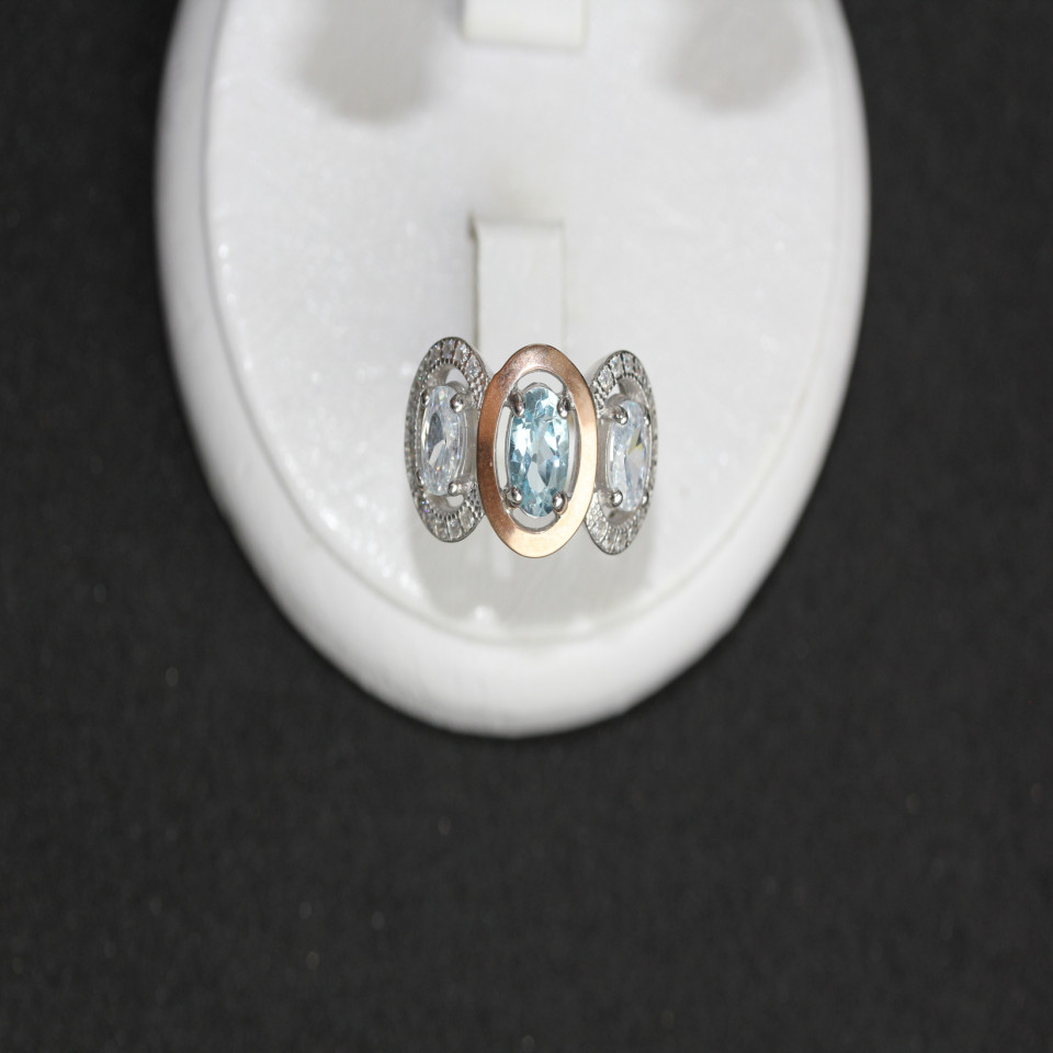 Перстень 393 топаз Rh Timofeev