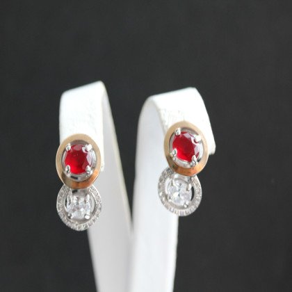 Сережки 393 альпініт червоний Rh Timofeev