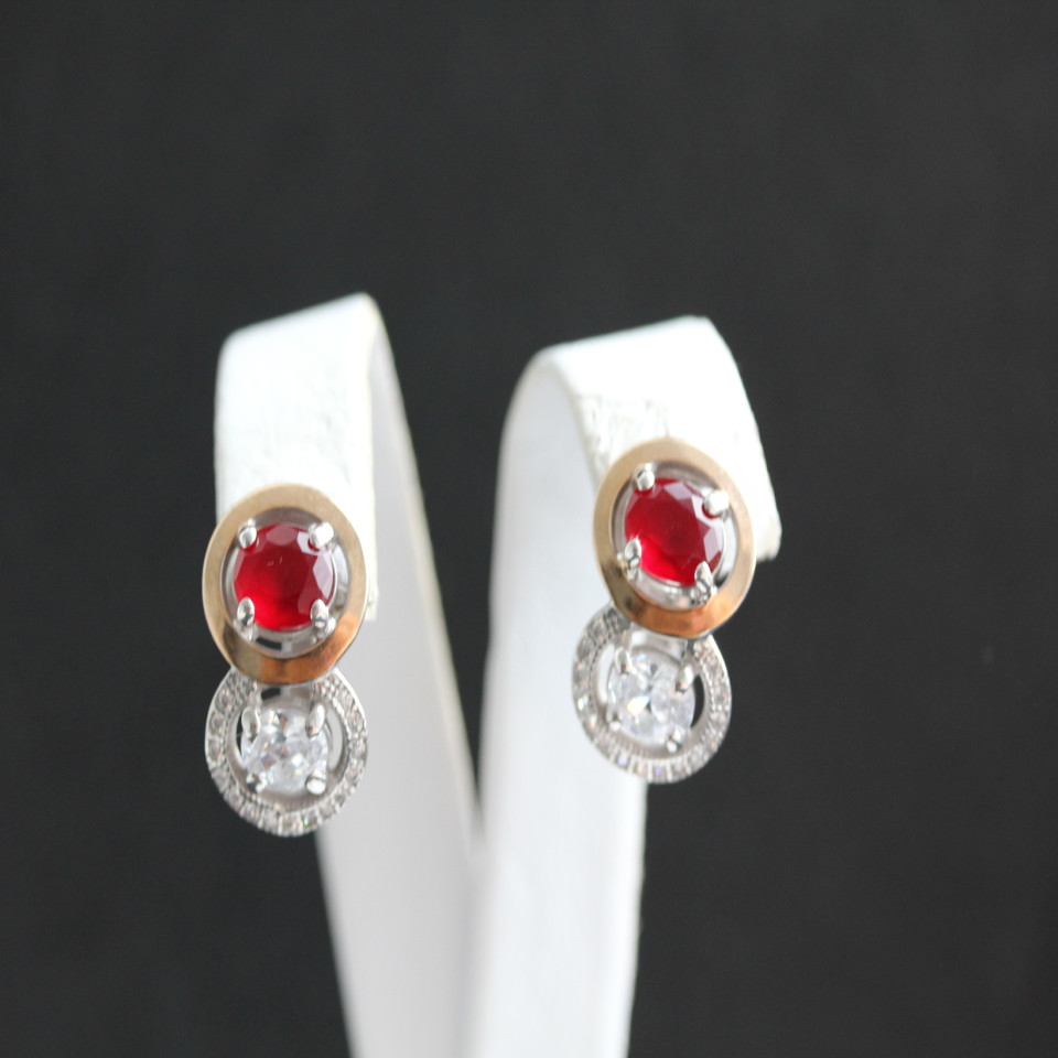 Сережки 393 альпініт червоний Rh Timofeev