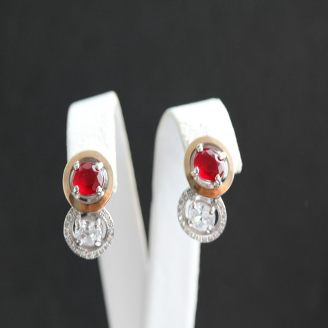 Сережки 393 альпініт червоний Rh Timofeev