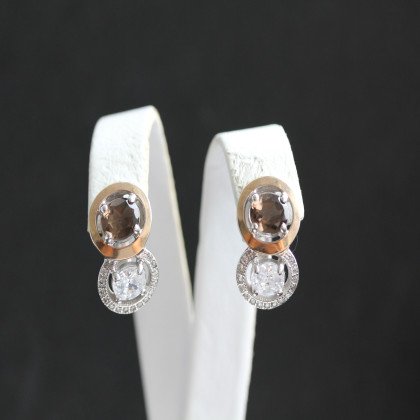 Сережки 393 раухтопаз Rh Timofeev