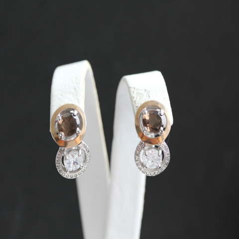 Сережки 393 раухтопаз Rh Timofeev