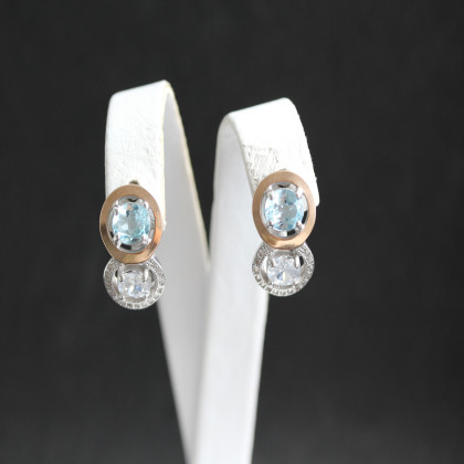 Сережки 393 топаз Rh Timofeev