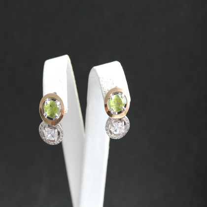 Сережки 393 хризоліт Rh Timofeev