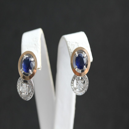 Сережки 394 альпініт синій Rh Timofeev