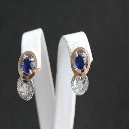 Сережки 394 альпініт синій Rh Timofeev