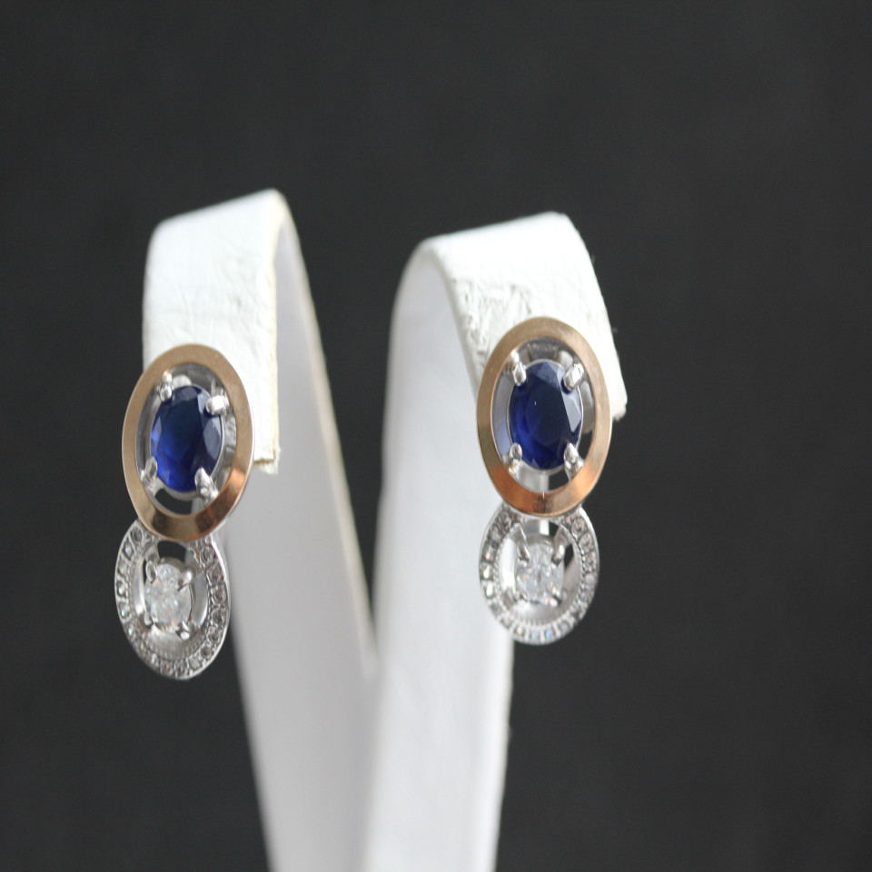 Сережки 394 альпініт синій Rh Timofeev