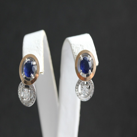 Сережки 394 альпініт синій Rh Timofeev