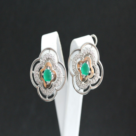 Сережки 395 альпініт зелений Rh Timofeev