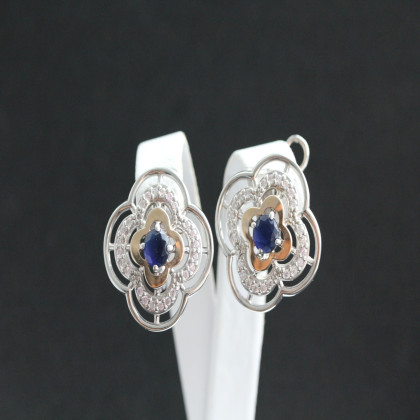 Сережки 395 альпініт синій Rh Timofeev