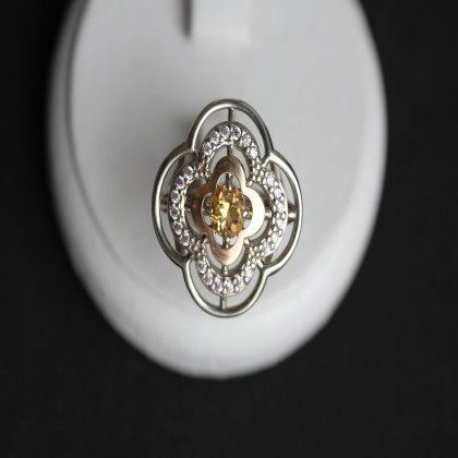 Перстень 395 цитрин Rh Timofeev