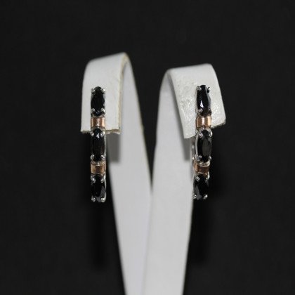 Сережки 396 цирконій чорний Rh Timofeev