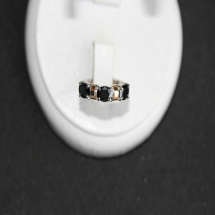 Перстень 396 цирконій чорний Rh Timofeev