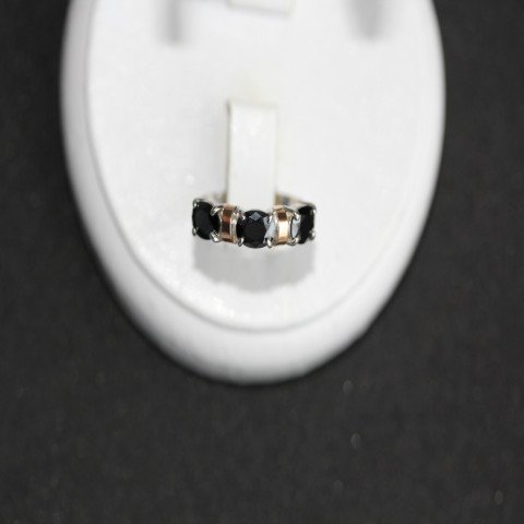 Перстень 396 цирконій чорний Rh Timofeev