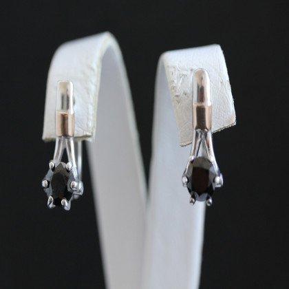 Сережки 398 цирконій чорний Rh Timofeev