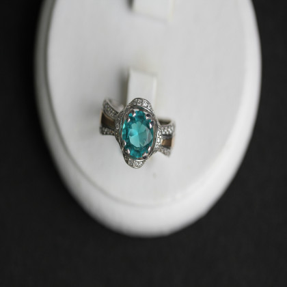 Перстень 552 кварц зелений Rh Timofeev