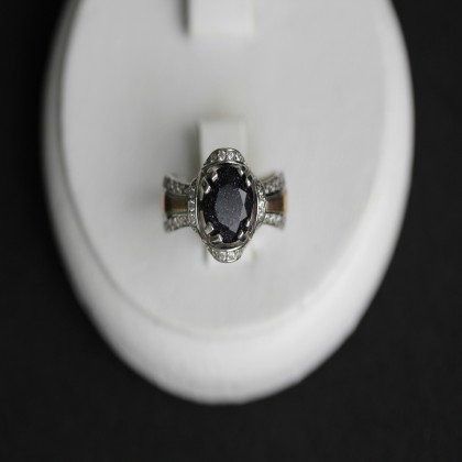 Перстень 552 авантюрин синій Rh Timofeev