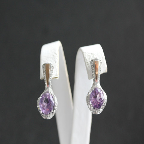 Сережки 552 аметист Rh Timofeev