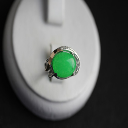Перстень 277 авантюрин зелений Rh Timofeev 2