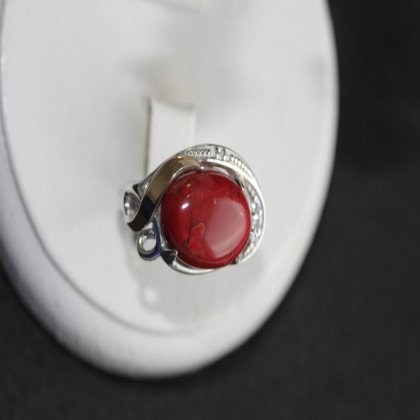 Перстень 277 яшма імітація Rh Timofeev