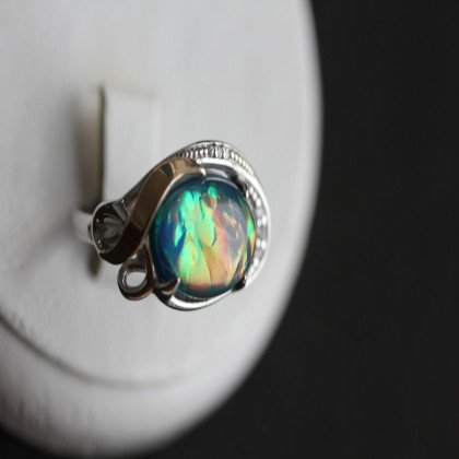 Перстень 277 опал синій імітація Rh Timofeev