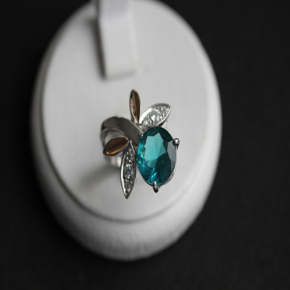 Перстень 53 кварц зелений Rh Timofeev